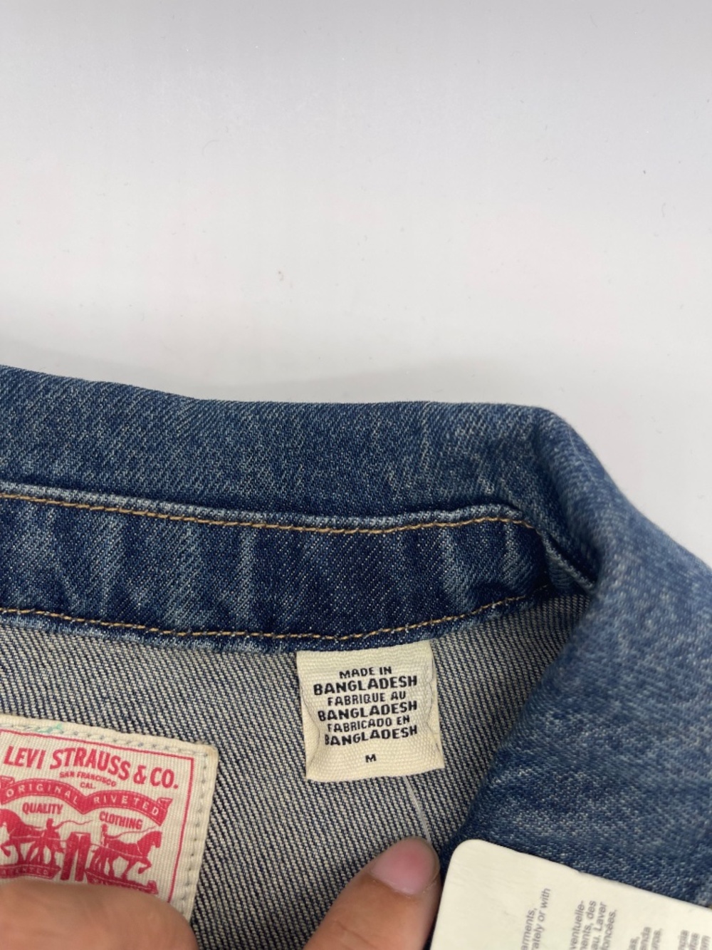 Levi's Flynn Western Denim Mini Dress Size Medium NWT Standard Fit Blue - Picture 15 of 16